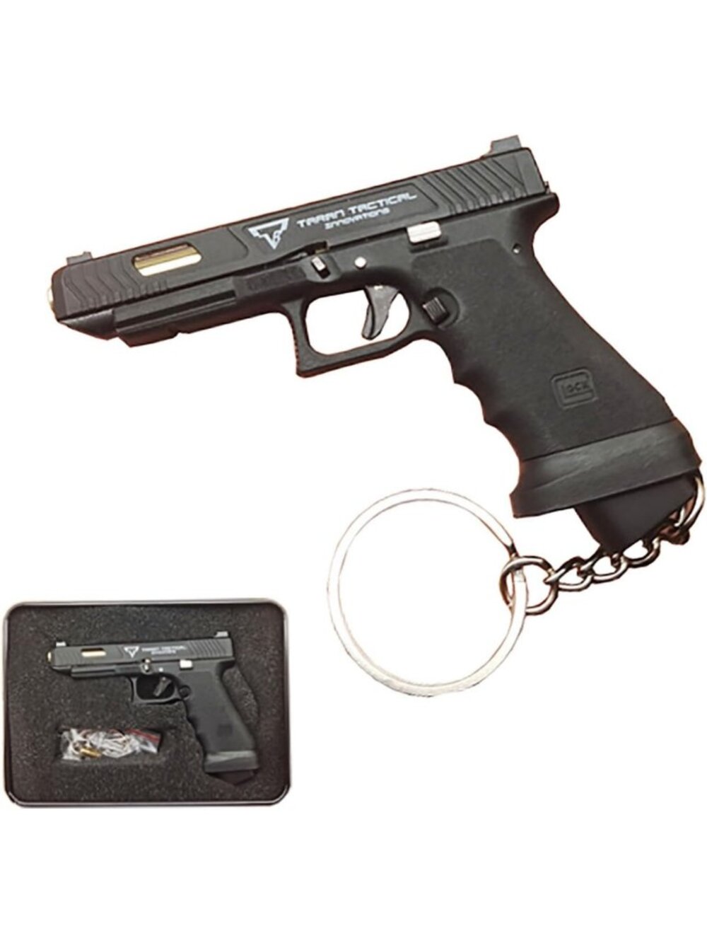 Tactical Mini Gun Keychain, Pistol-Shaped Accessory, Unique Gift for Men
